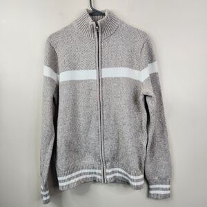 Banana Republic Factory Mens Mock Neck Full Zip Cotton Sweater Medium